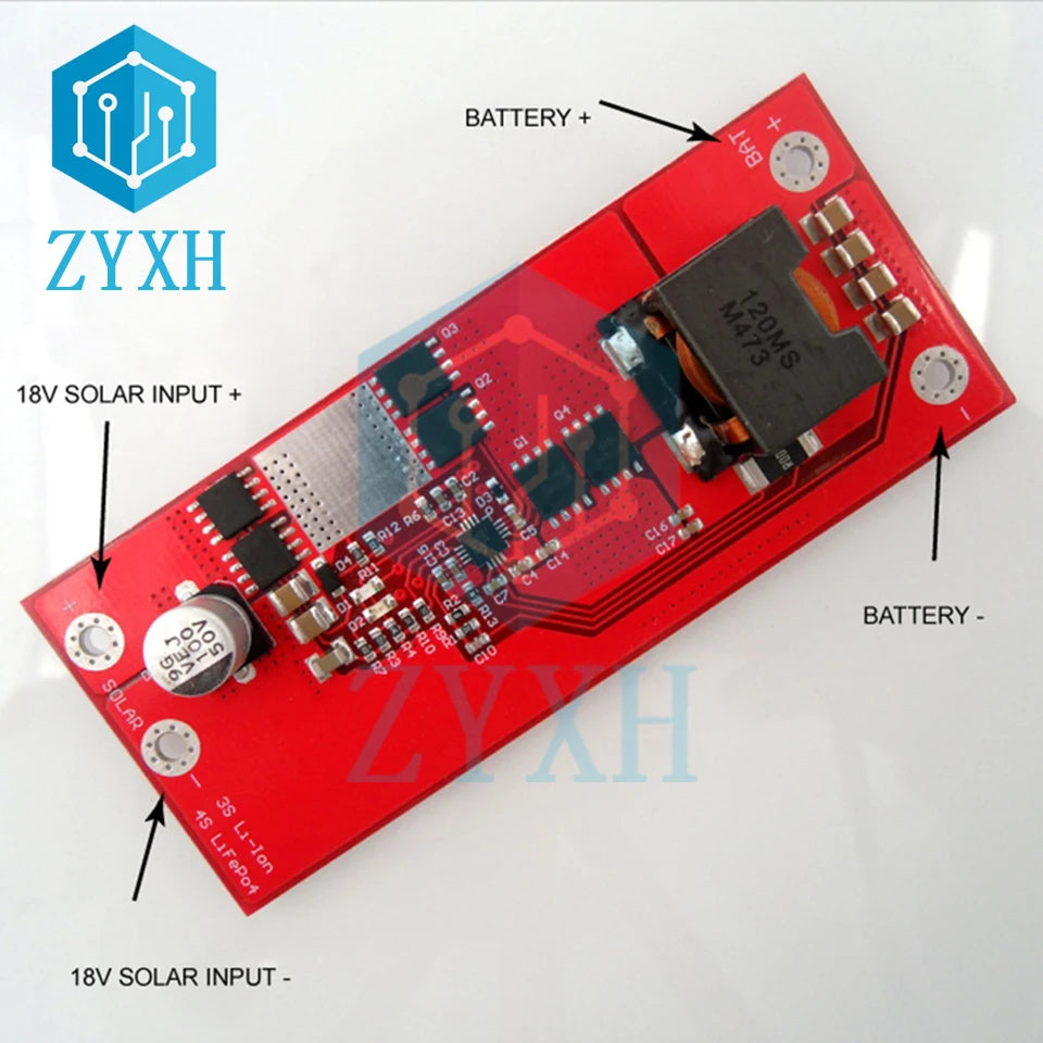 BMS 3S 4S 10A 12V 12.6V MPPT Solar Controller BQ24650 LifePo4 Lithium Battery Charge Board For 80W 120W Solar Pannel System