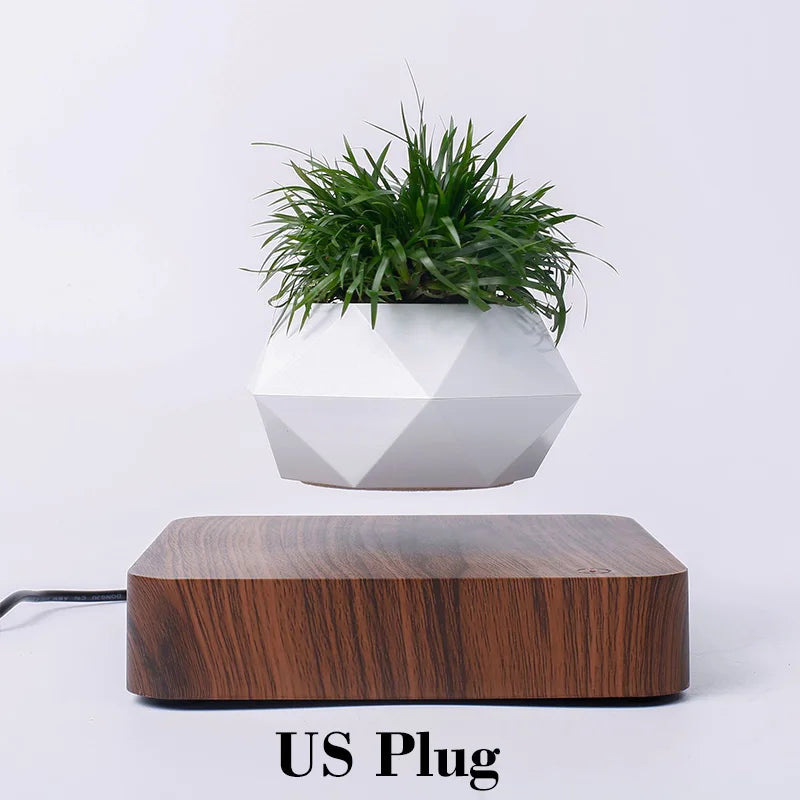 Hot Sale Levitating Air Bonsai Pot Rotation Planters Magnetic Levitation Suspension Flower Floating Pot Potted Plant Desk Decor