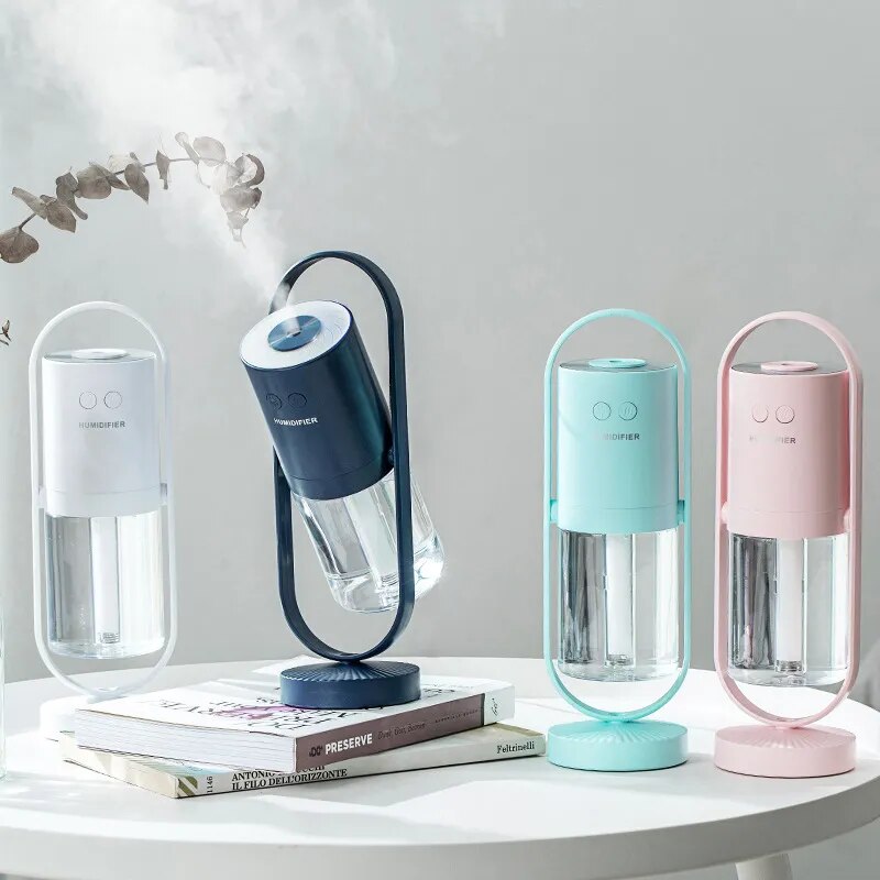 Mini Atomizing Night Light USB Projection Bedroom Humidifier Colorful Lamp