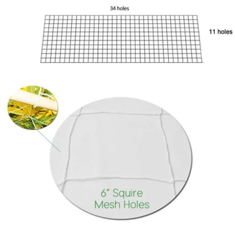 Plant Trellis Netting Heavy-Duty Polyester Plant Support Vine Climbing Hydroponics Garden Net Accessories Multi Use