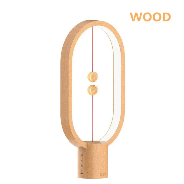 Hot Dropship USB Rechargeable Hengpro Balance LED Table Lamp Ellipse Magnetic Mid-air Switch Eye-Care Night Light Touch Control