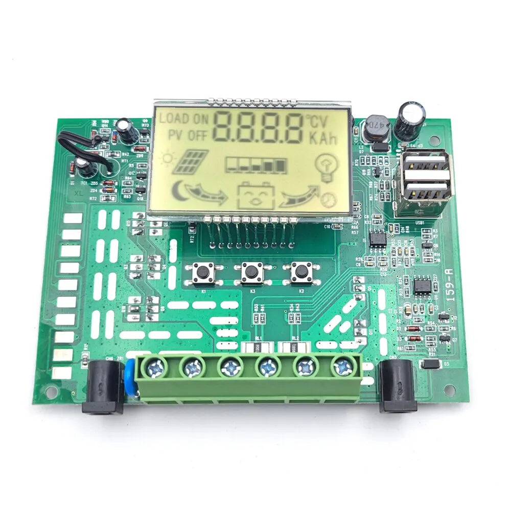 Solar Charge Controller MPPT 30A 40A 50A 60A 80A 100A LCD Display 12V 24V AUTO Dual USB Solar Charge And Discharge Controller