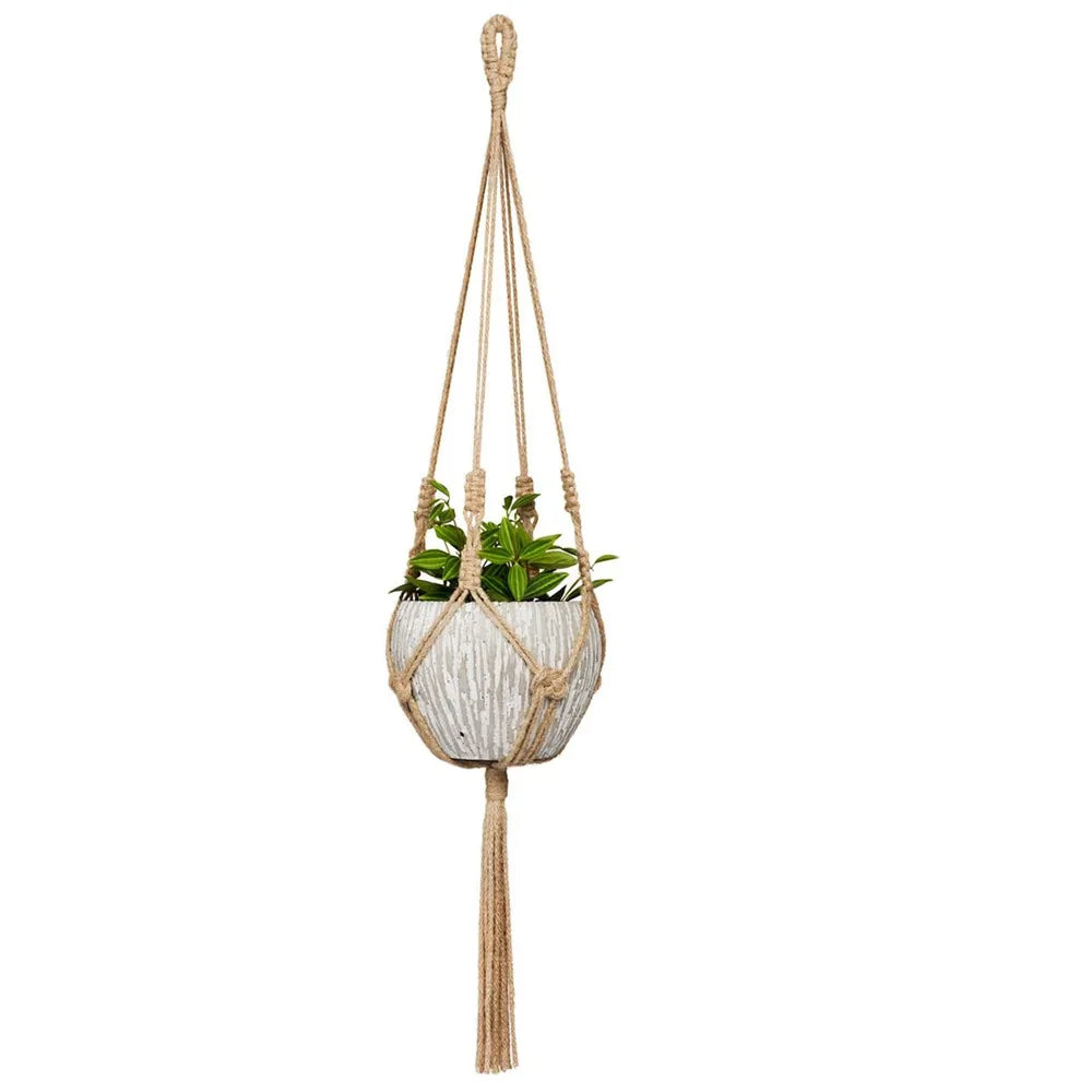 Macrame Plant Hanger Indoor Hanging Planter Basket Woven Cotton Rope Flower Pot Crochet Plant Holder Stand for Boho Home Decor