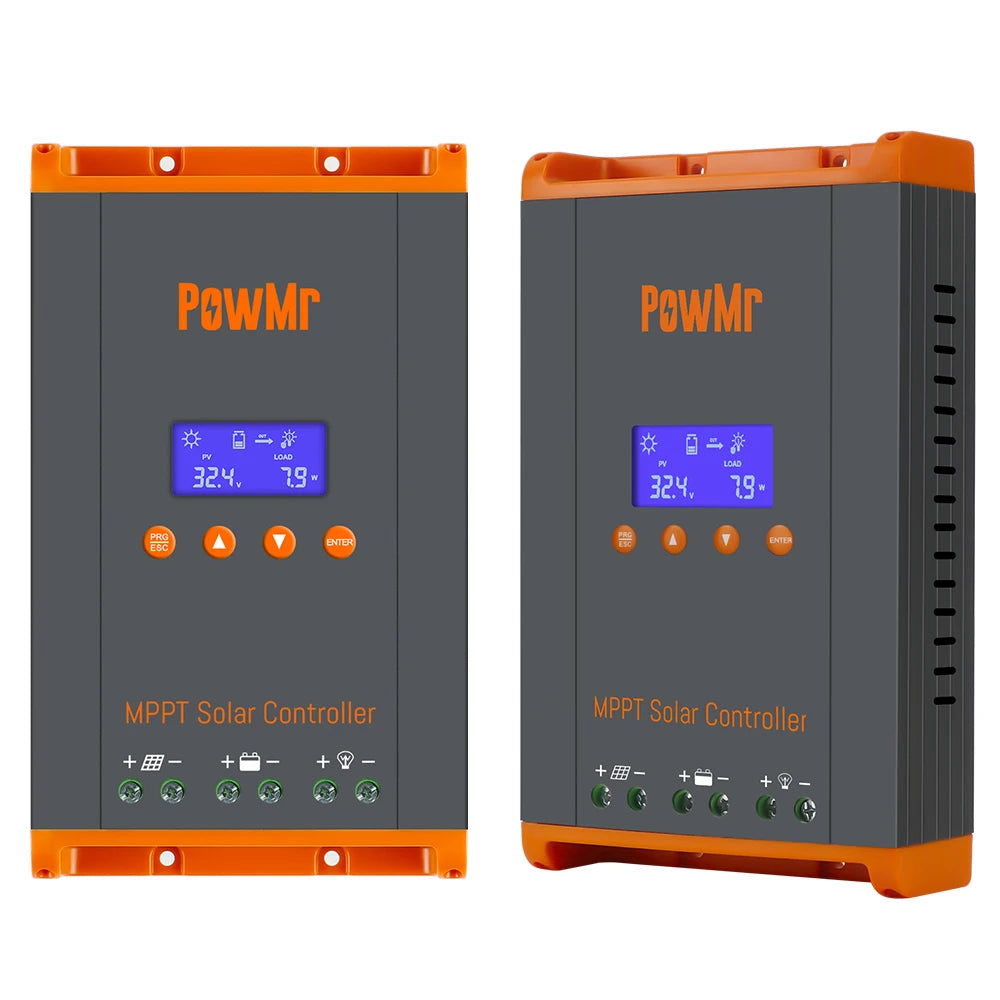 PowMr MPPT 60A Solar Charge Controller Parallel Version for 12V 24V 36V 48V Battery Vented Sealed Gel Nicd Li 160VDC Solar Panel