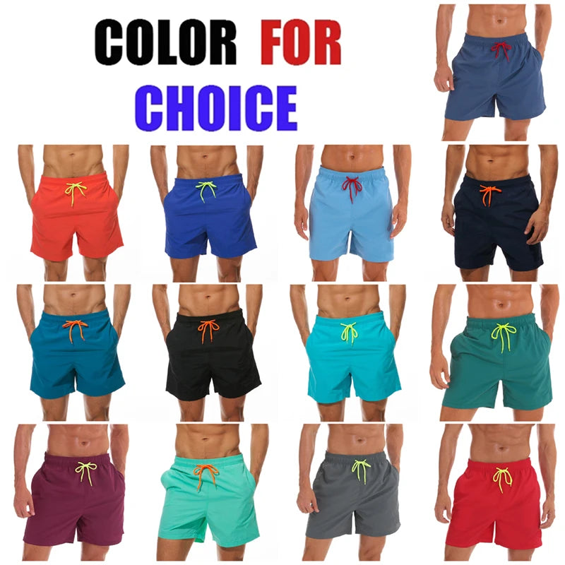 ESCATCH Man Swimwear Swim Shorts Trunks Beach Board Shorts Swimming Pants Swimsuits Mens Running Sports Surffing Shorts