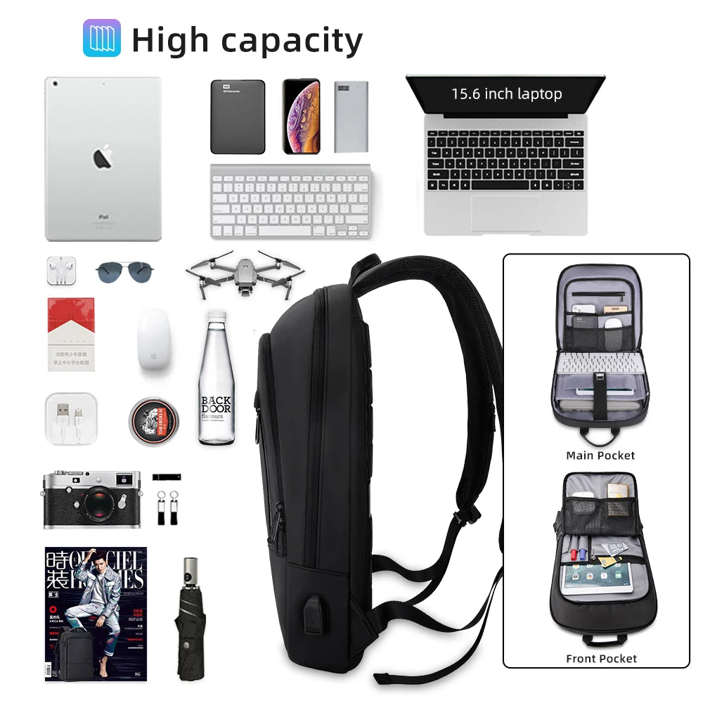 Heroic Knight Men Multifunctional Backpack Waterproof Laptop Backpack Men Business Laptop Bag Travel College Bag for Office Work