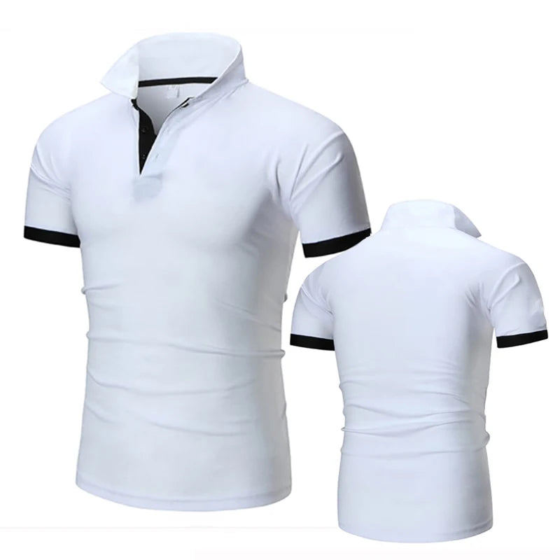 Men's Polo Shirt Business Casual Summer Short Sleeves Tops T Shirt Loose Clothes Fashion Polo T Shirt