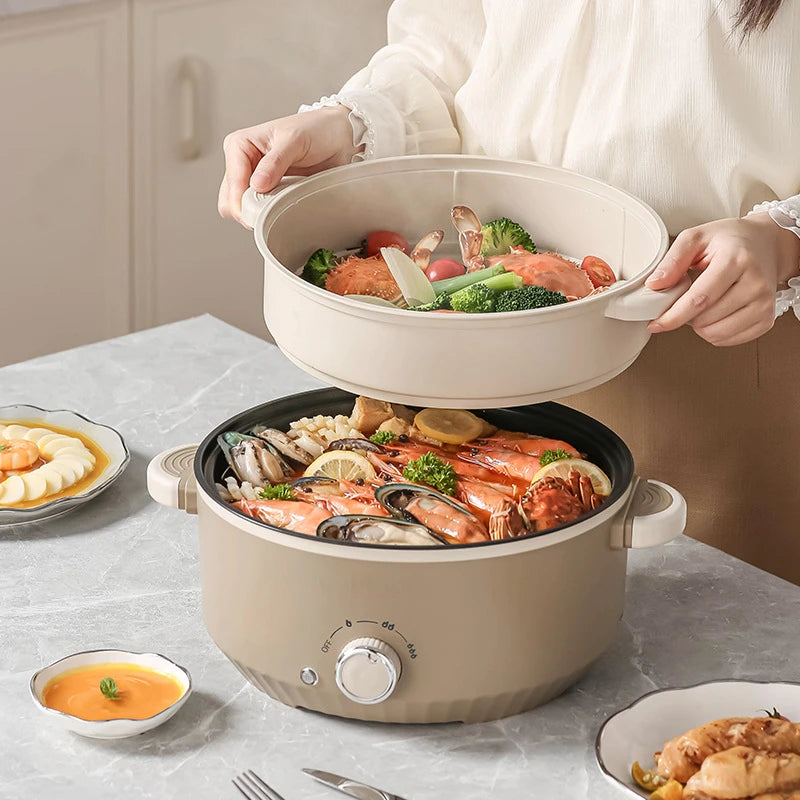 3L/4.6L Electric Food Cooking Pot Non-stick Multi Cooker Household Electric Hot Pot Frying Pot Home Rice Cooker 220V