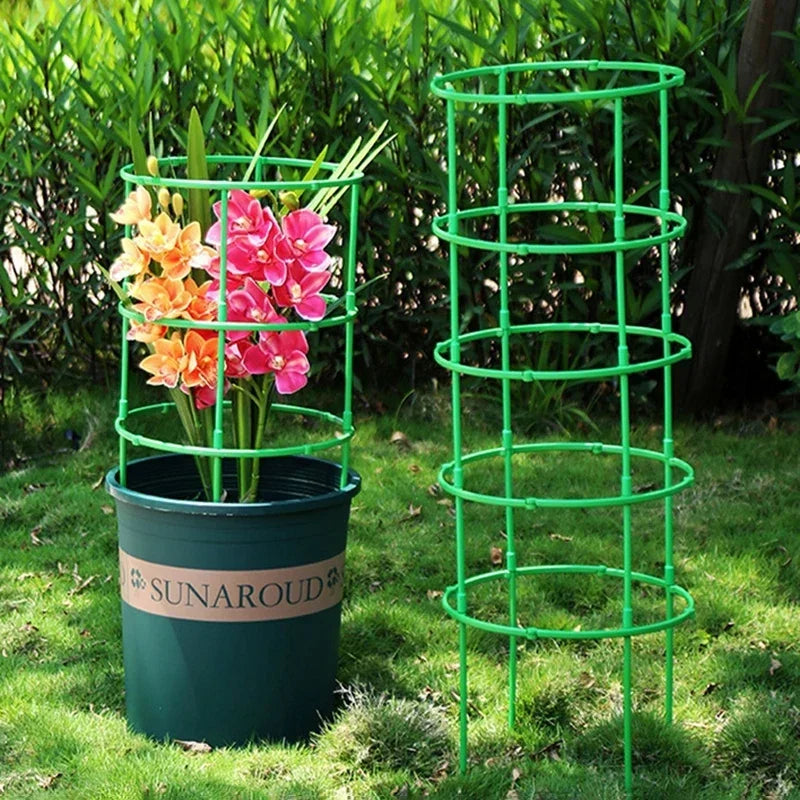 Plastic Plant Support Pile Half Round Climbing Vines Stake Bonsai Fixing Rod Garden Plant Stake Holder Flower Ring Support Rack