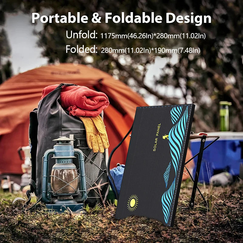 1000W Solar Panel Portable Folding Bag USB+DC Output Solar Charger Outdoor Power Supply for Home Mobile Phone Power Generator