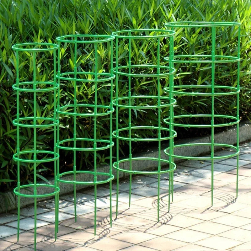 Plastic Plant Support Pile Half Round Climbing Vines Stake Bonsai Fixing Rod Garden Plant Stake Holder Flower Ring Support Rack