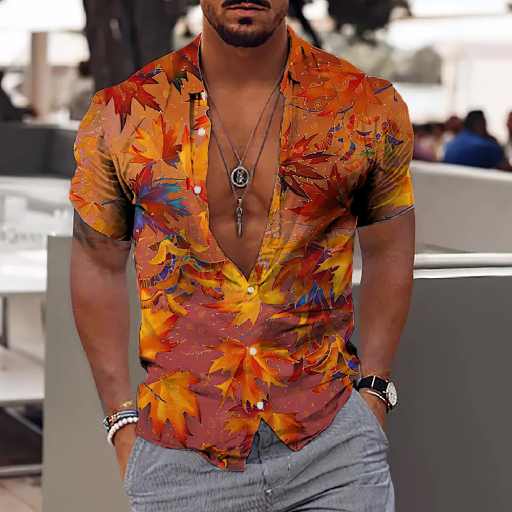 2022 Hawaiian Tropical Shirts For Men 3d Beach Holiday Short Sleeve Summer Oversized Tops Tee Shirt Man Floral Blouse 5xl Camisa