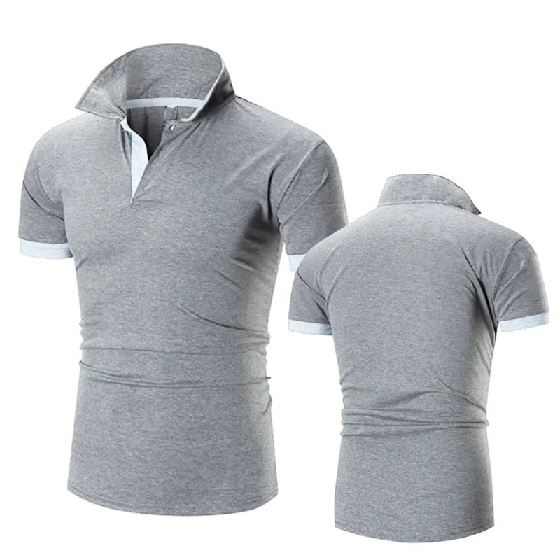 Men's Polo Shirt Business Casual Summer Short Sleeves Tops T Shirt Loose Clothes Fashion Polo T Shirt