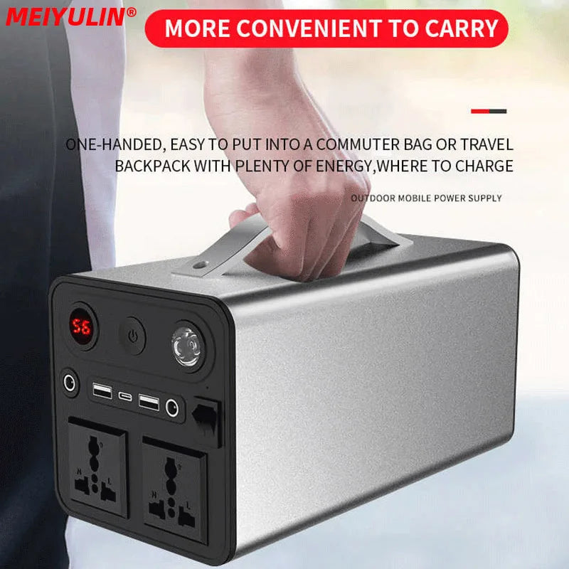 68000mAh Solar Generator LiFePO4 Power Supply Station 300W Portable Auxiliary Battery Power Bank USB C PD DC for Outdoor Camping