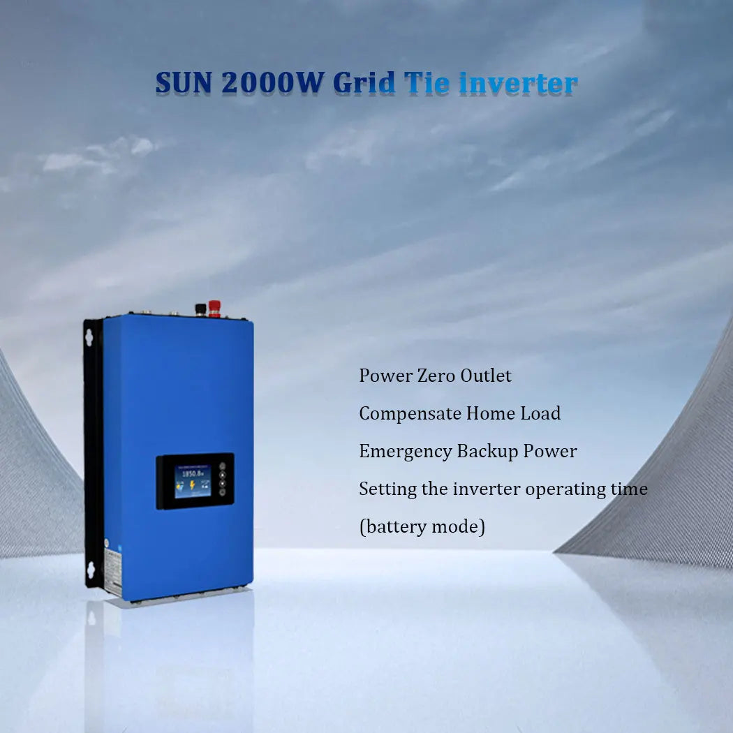 Y&H 2000W Grid Solar Inverter with Limiter MPPT MIcro Inversor Pure Sine Wave Output DC45-90V PV Input AC190-260V