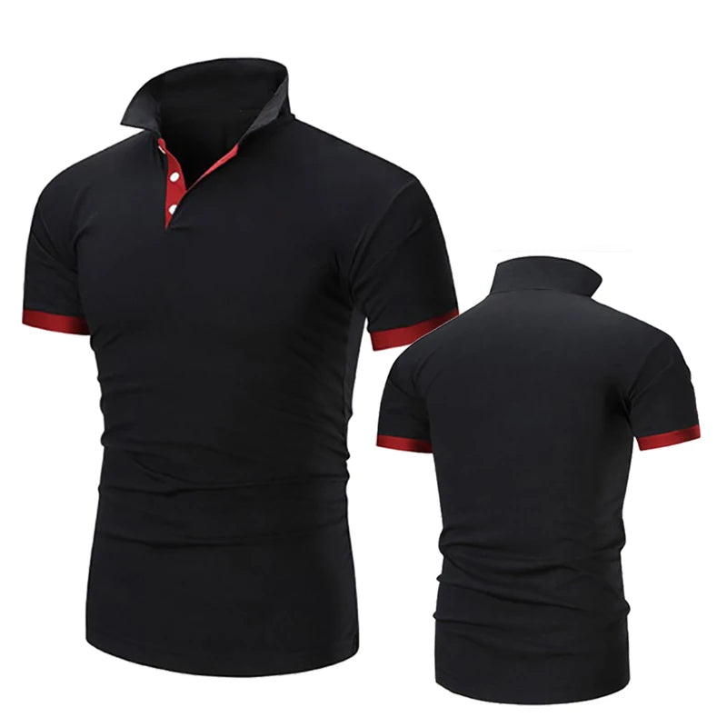 Men's Polo Shirt Business Casual Summer Short Sleeves Tops T Shirt Loose Clothes Fashion Polo T Shirt