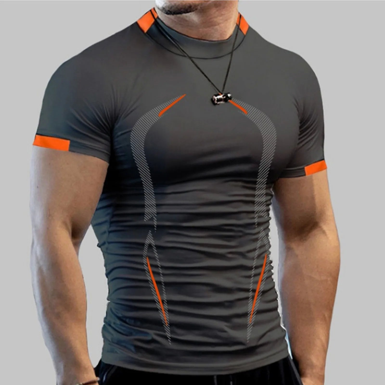 2023 Summer Gym Shirt Sport T Shirt Men Quick Drying Running Shirt Men Workout Training Tees Fitness Tops Rashgard T-shirt