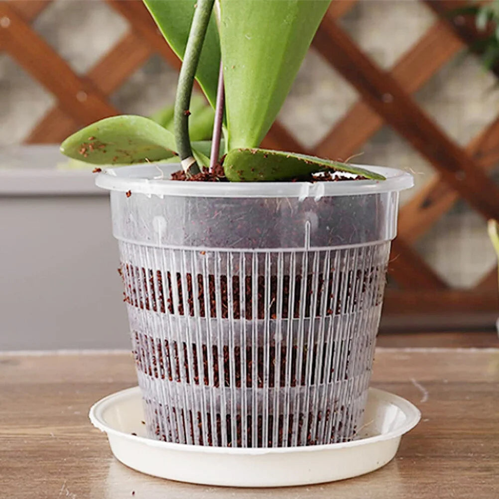 10 Pcs Plant Pots Indoor Ventilation Flower Decor Phalaenopsis Garden Flowerpot Plants Decors Plastic Plant Pots Indooring