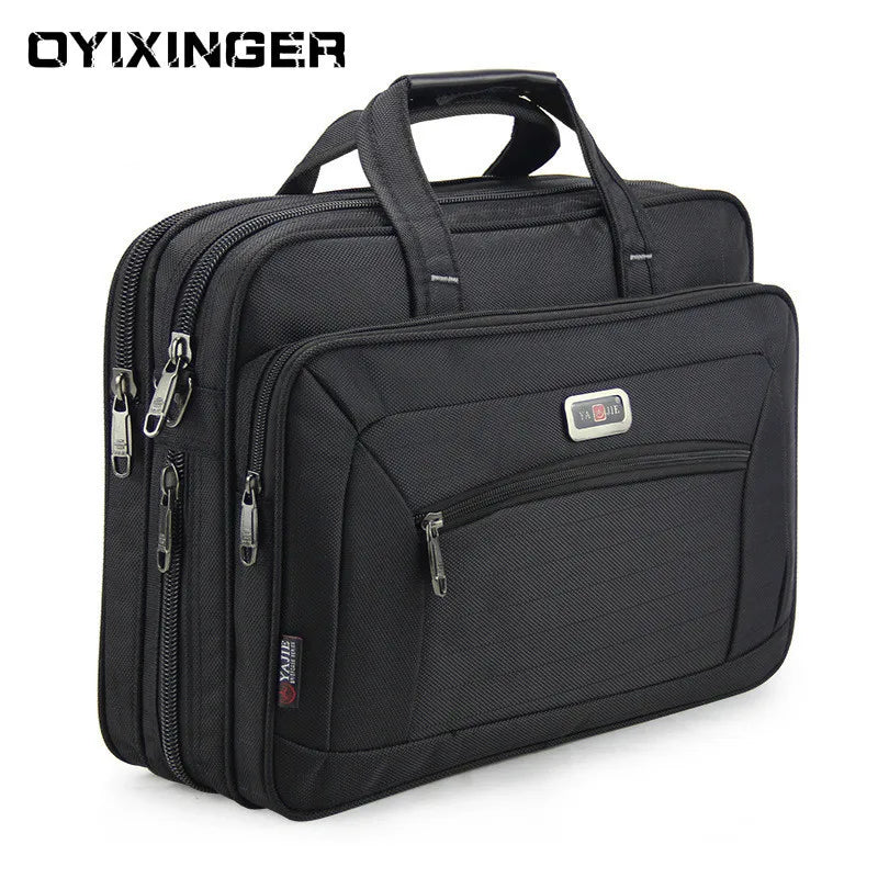 Men's Laptop Briefcase Brand Men Computer Handbags Waterproof Durable Nylon 15.6 Inch Laptops Bags Boys Shoulder Files Books Bag