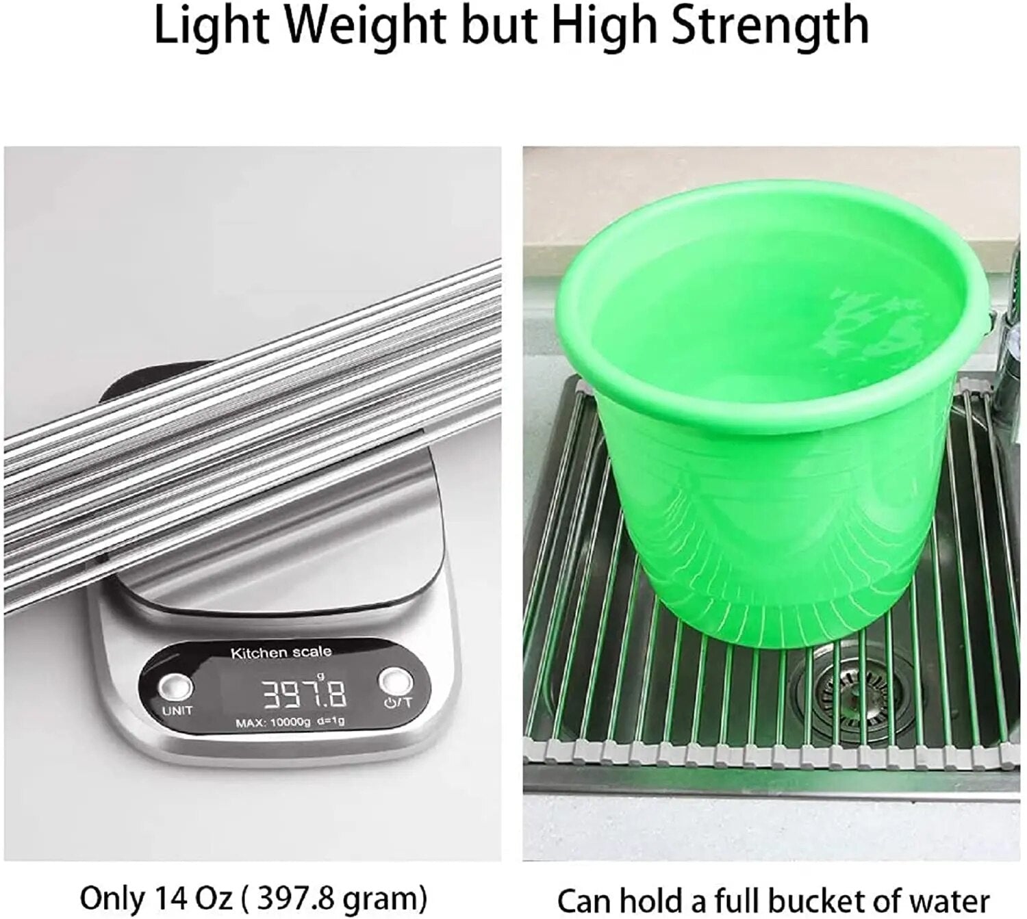 Foldable Stainless Steel Dish Drainer Roll Up Dish Drying Rack Shelf Kitchen Over The Sink Holder Bowl Tableware Plate Storage