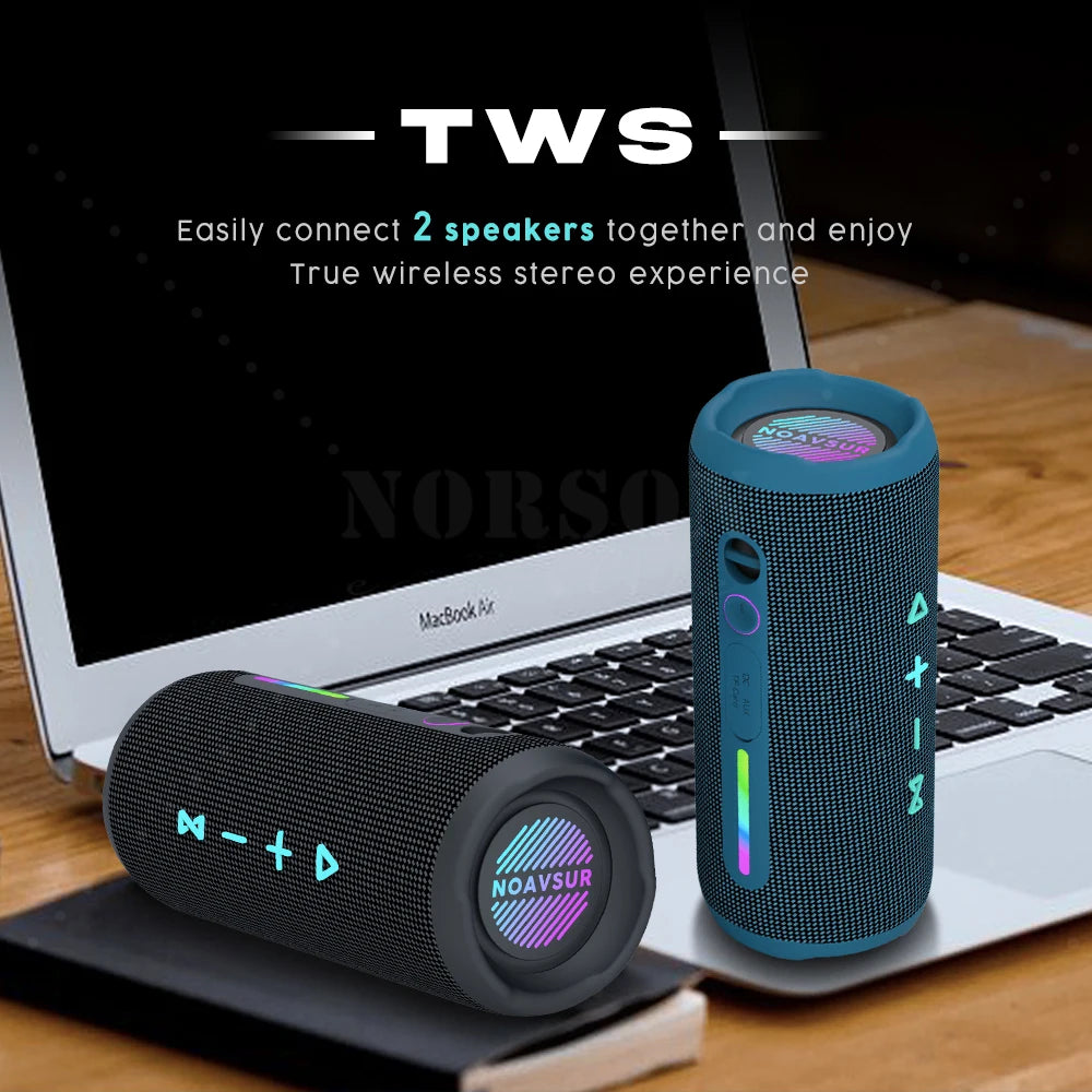 New 2024 Products Mini Portable TWS Stereo Super Bass IPX7 Waterproof Bluetooth Speakers Outdoor Loud BT Speaker with Subwoofer