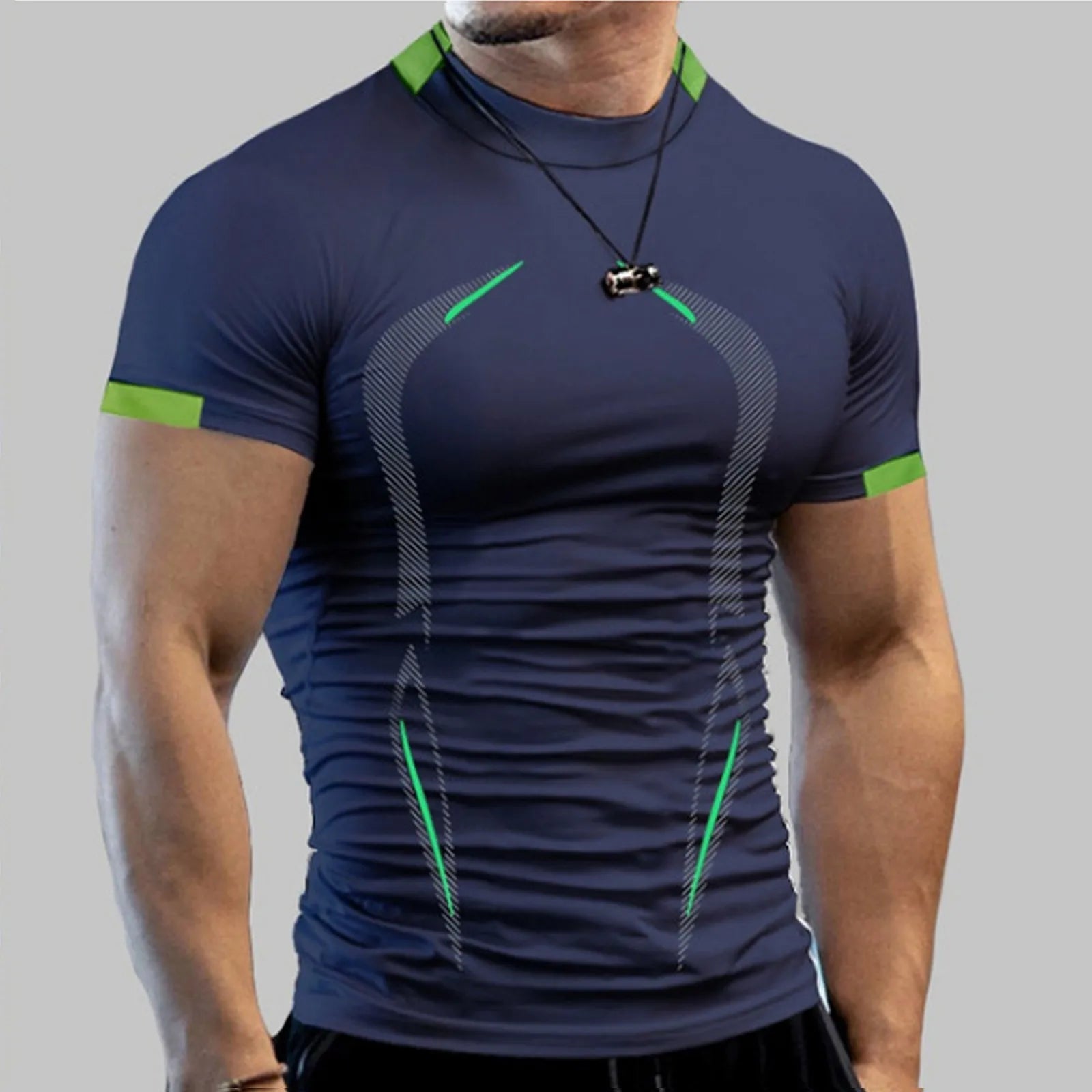 2023 Summer Gym Shirt Sport T Shirt Men Quick Drying Running Shirt Men Workout Training Tees Fitness Tops Rashgard T-shirt