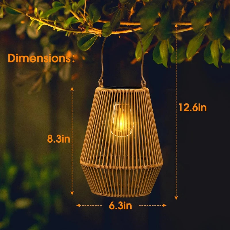 1pcs/2pcs solar outdoor lights hand woven, 0.6w solar garden light outdoor waterproof villa landscape light