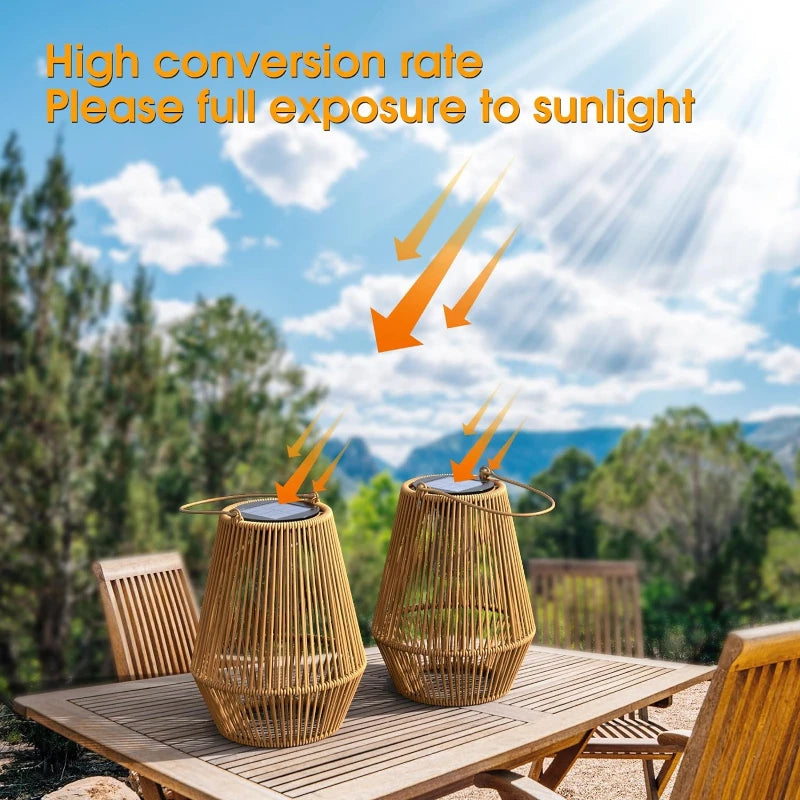 1pcs/2pcs solar outdoor lights hand woven, 0.6w solar garden light outdoor waterproof villa landscape light