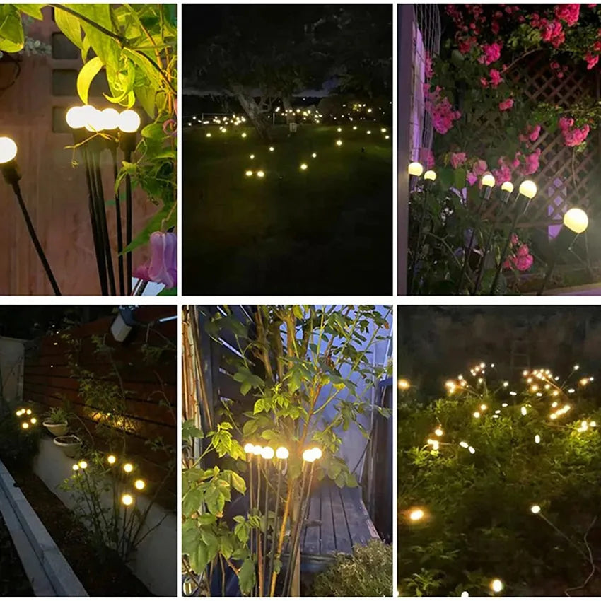 Solar LED Light Outdoor Waterproof Garden Sunlight Powered Landscape Lights Firefly Garden Lights Lawn Garden Decor Solar Light