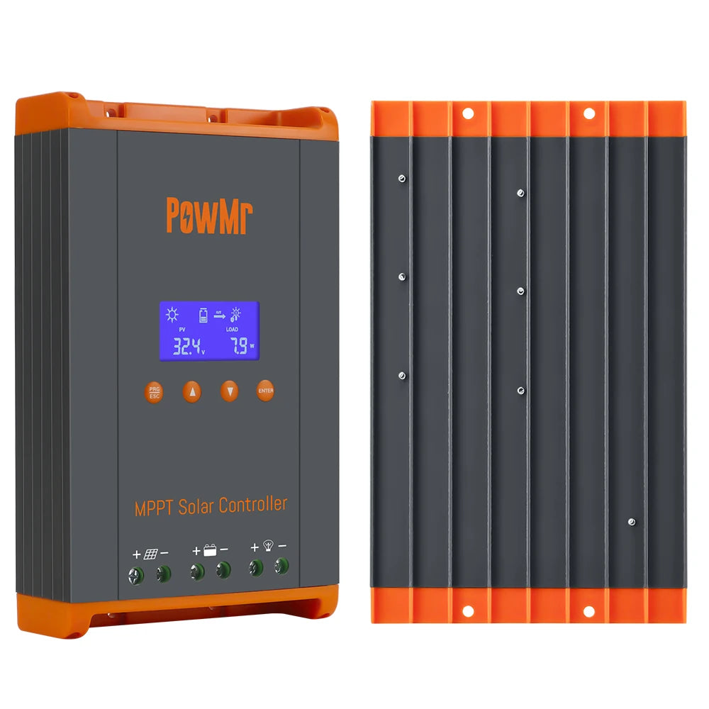 PowMr MPPT 60A Solar Charge Controller Parallel Version for 12V 24V 36V 48V Battery Vented Sealed Gel Nicd Li 160VDC Solar Panel