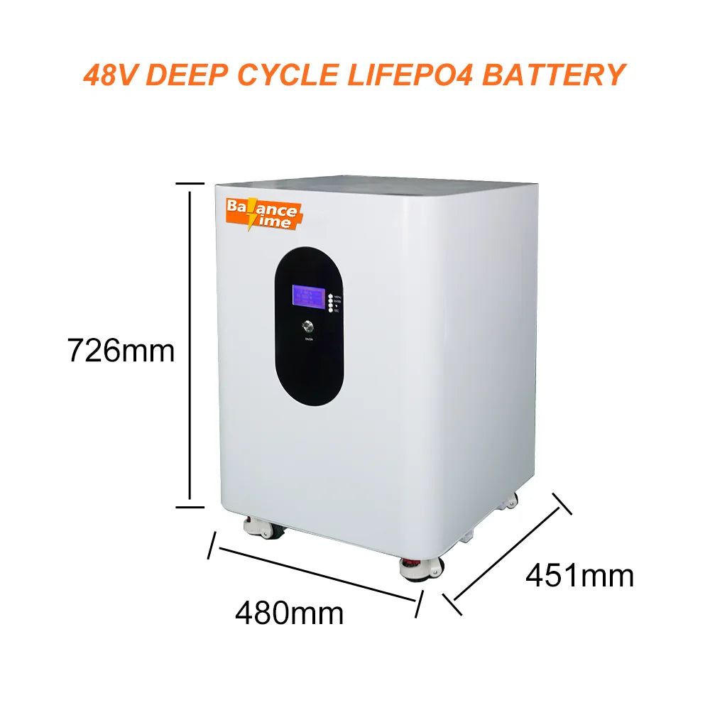 New 48V 300Ah LiFePO4 Battery 16S Built-in BMS 51.2V 200Ah 120Ah 100Ah Lithium Battery Suitable for Most Inverters No Tax&Vat