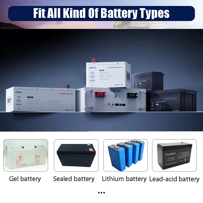 20A MPPT Solar Charge Controller 12/24V Battery Max PV Input 60V With MC Solar Panel Connector EPEVER Regulator 2206AN Brazil