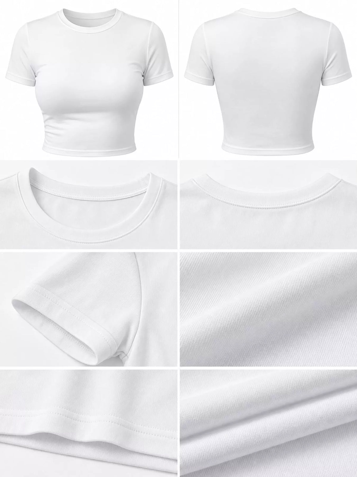 Fitted crew crop tee