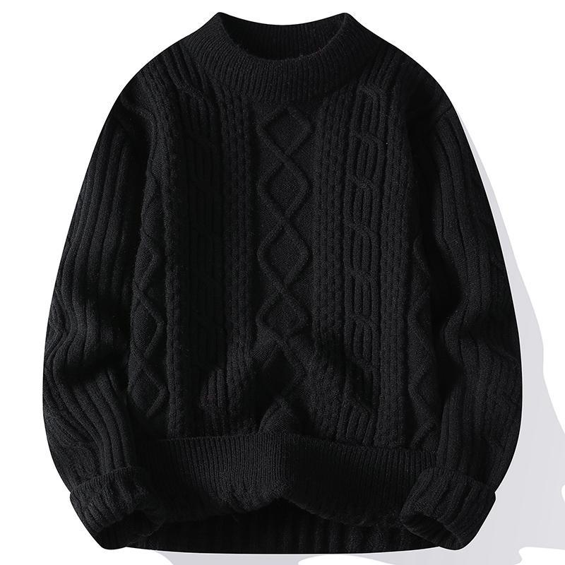 Cable-knit crew sweater