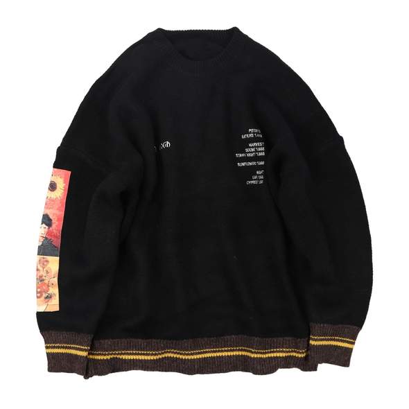 Cream crew-neck knit