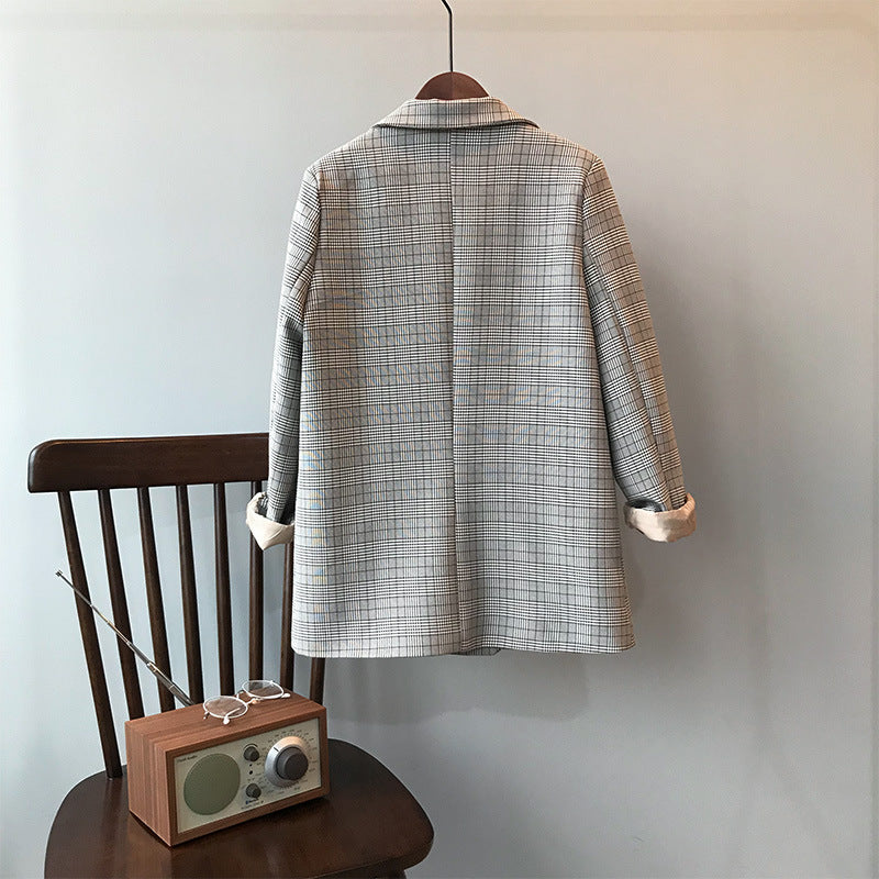 Plaid relaxed blazer