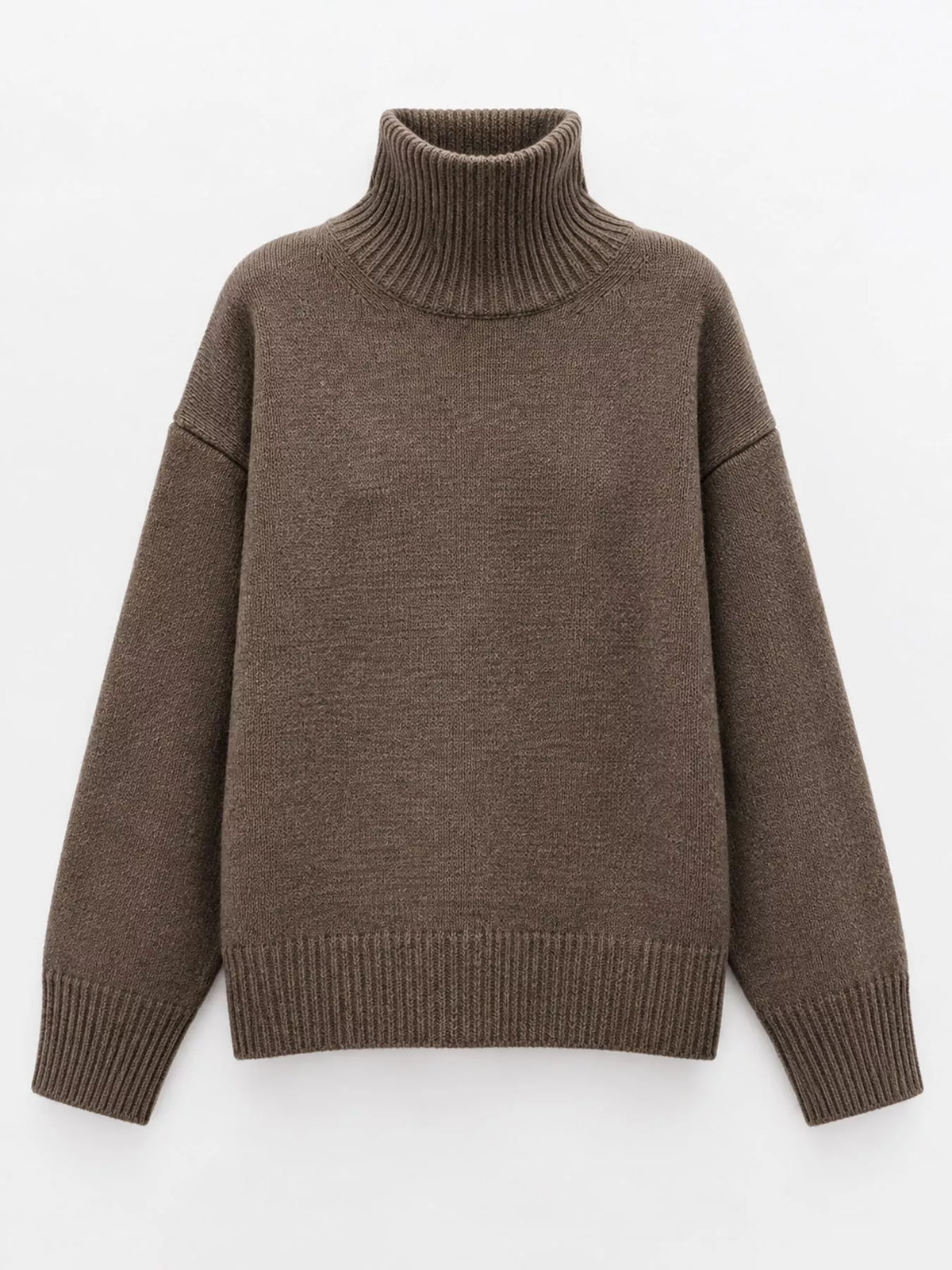 Oversized Turtleneck Wool Sweater