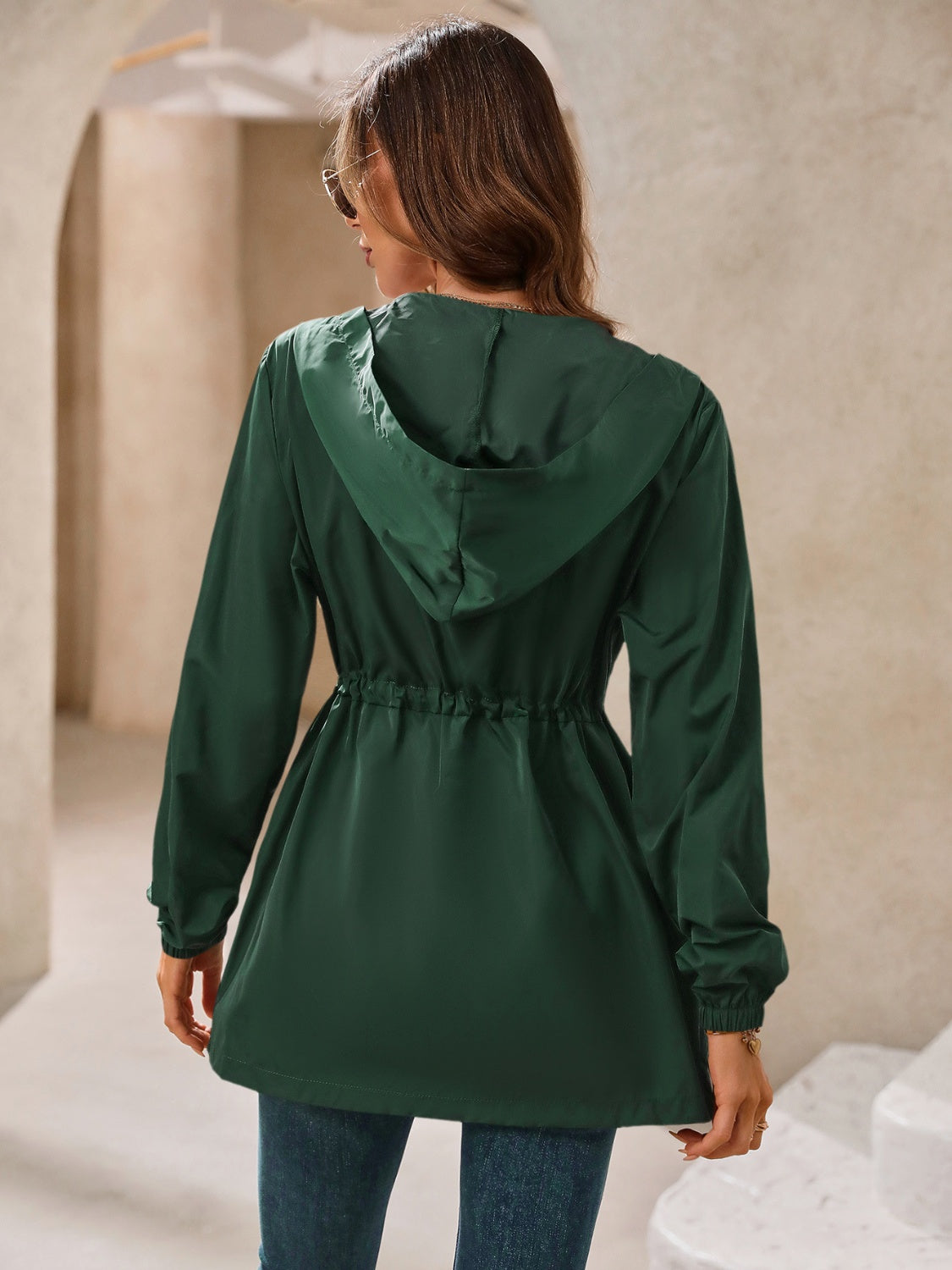Hooded zip jacket