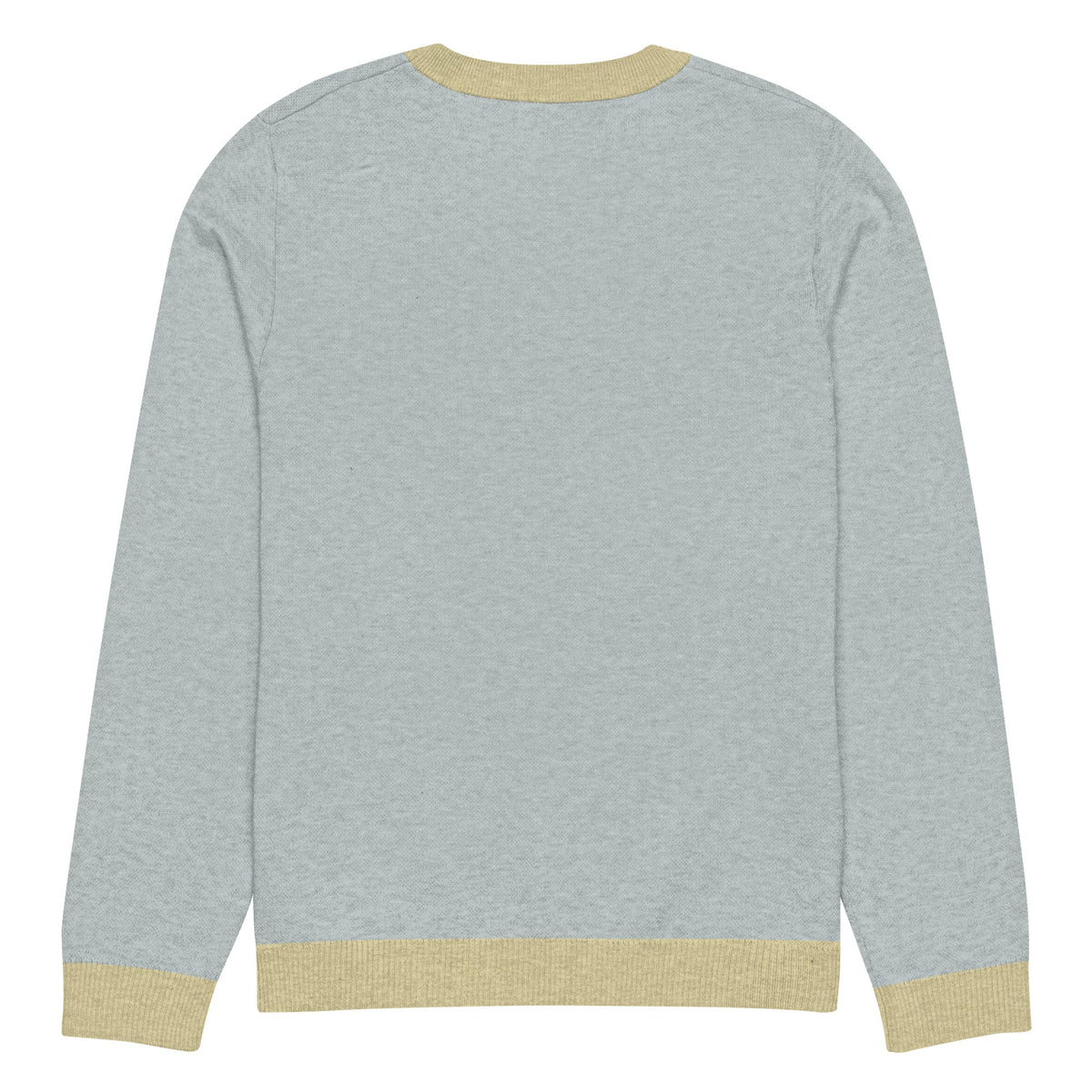 Grey textured crew knit