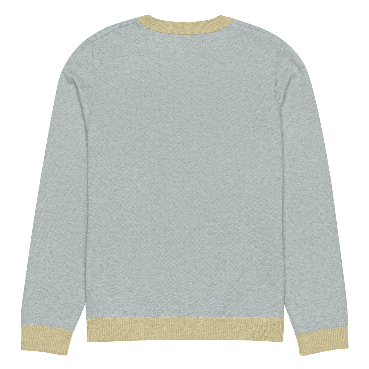 Grey textured crew knit