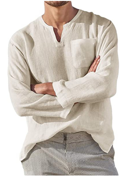 White linen shirt
