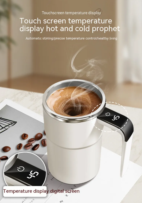 Self-stirring coffee mug