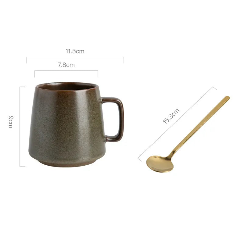 Speckled stoneware mug set
