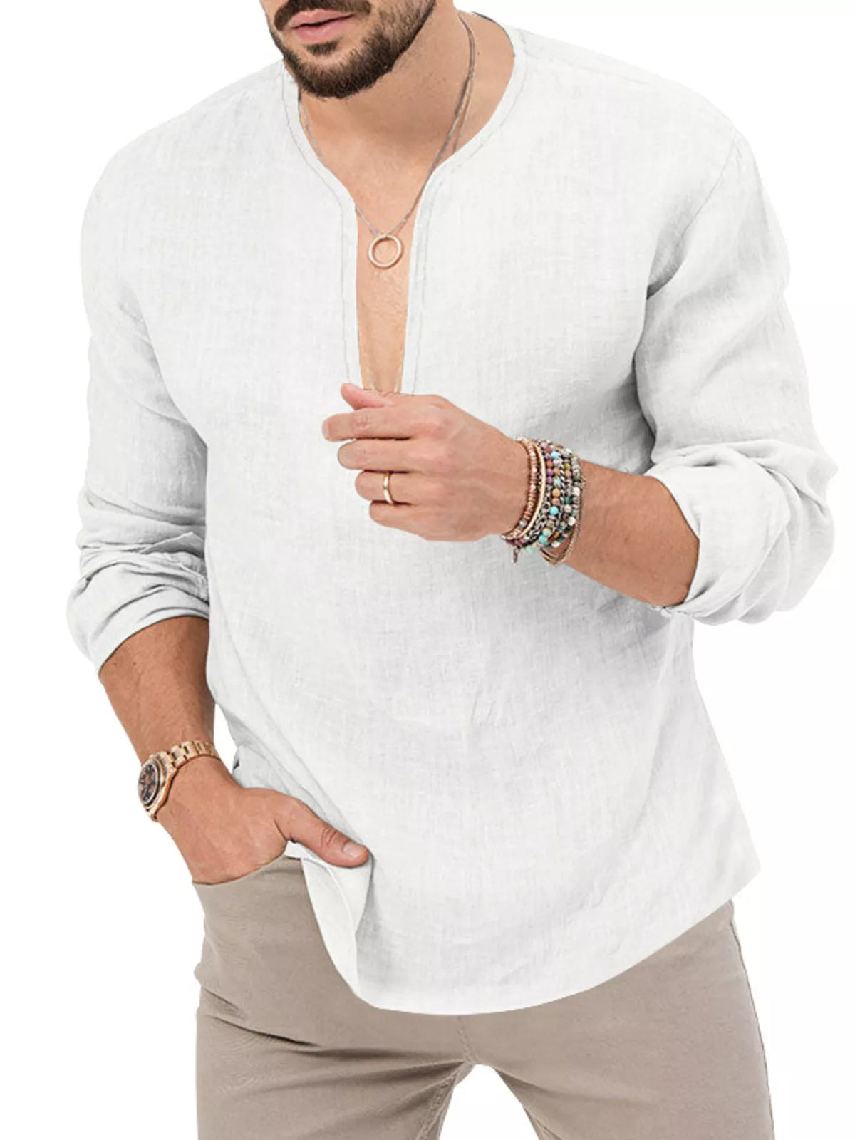 Slim long-sleeve shirt