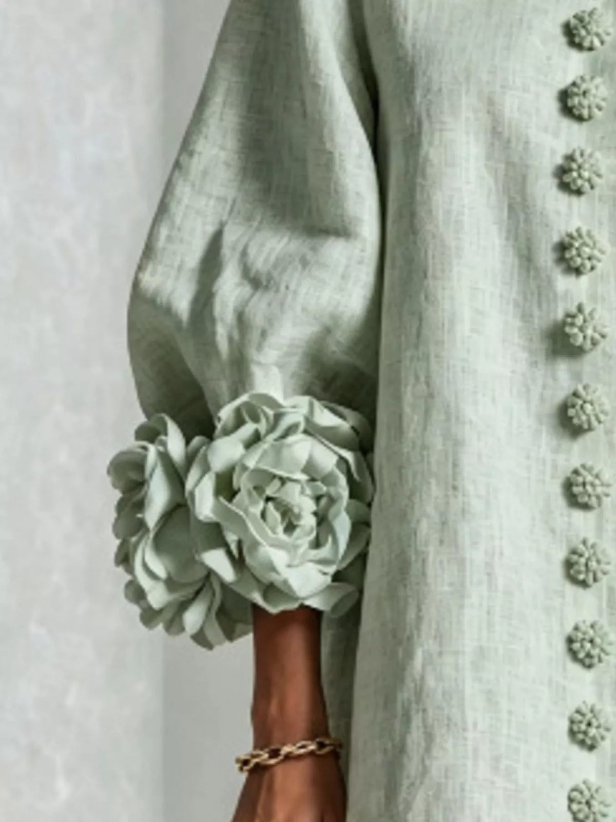 3D floral mini dress