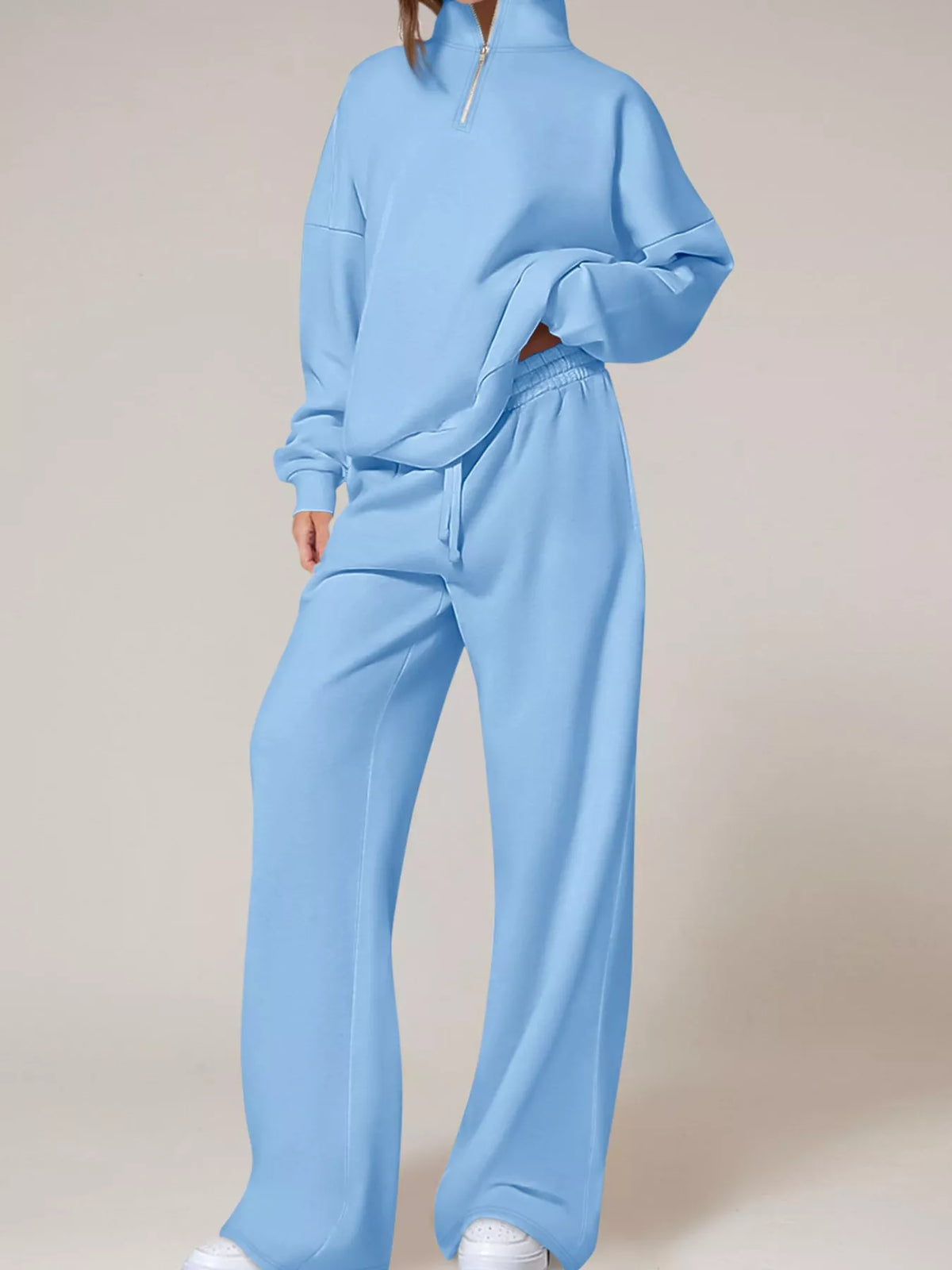 Half-zip sweatshirt set