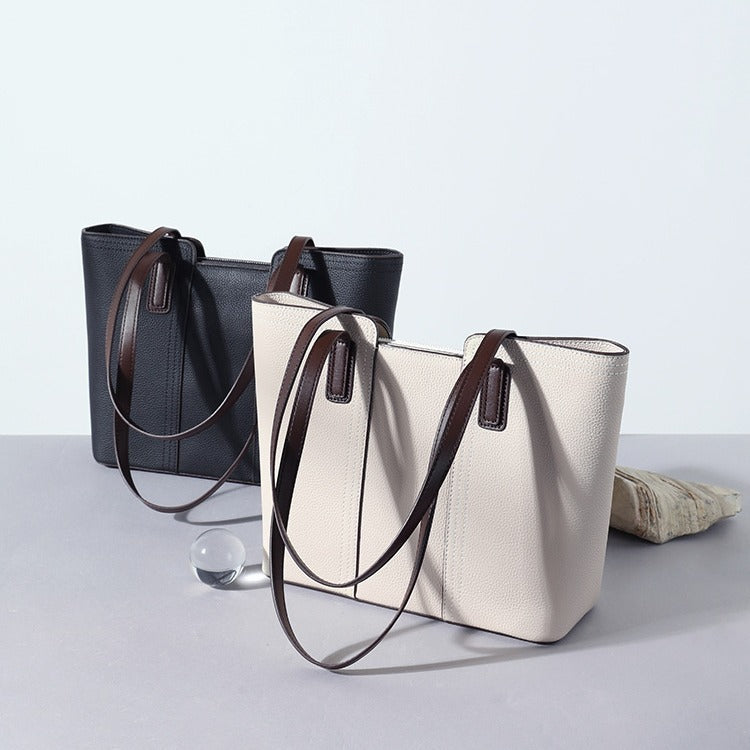 Two-tone commuter tote