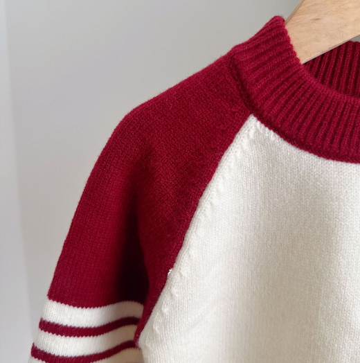 Kids' striped knit sweater