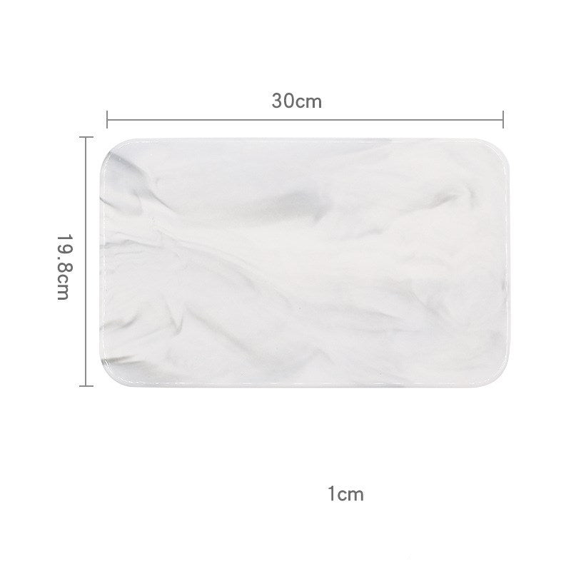 Marble-glaze serving tray