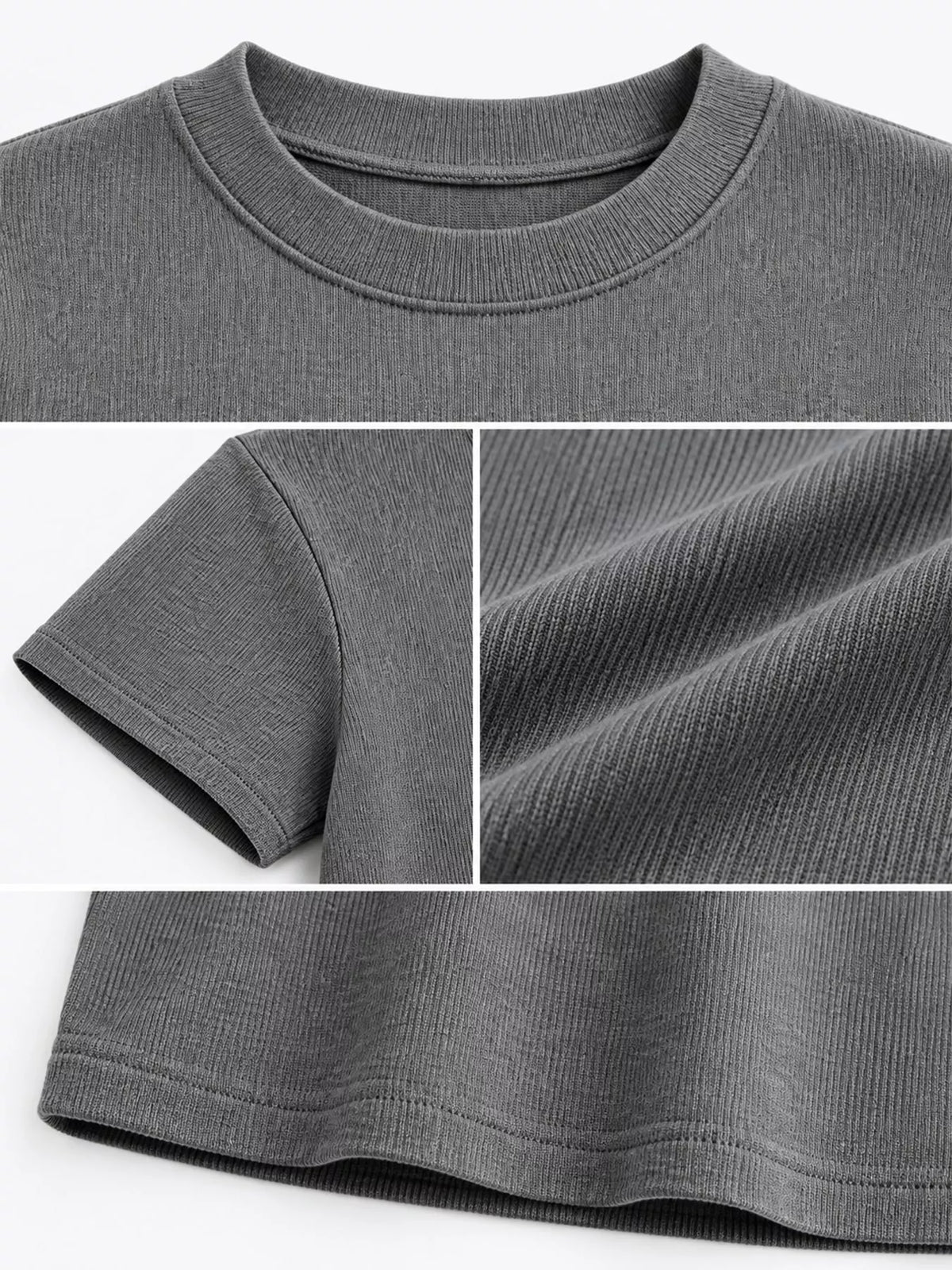 Slim-fit crew neck basic T-shirt